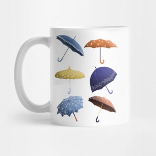 Fun Umbrellas Pattern - Retro Mug